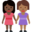 women holding hands, dark skin tone, medium-dark skin tone